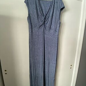 Chico's Blue Patterned Maxi Dress